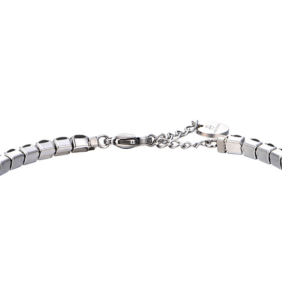 STEEL MEN'S TENNIS BRACELET WITH BLACK CRYSTALS