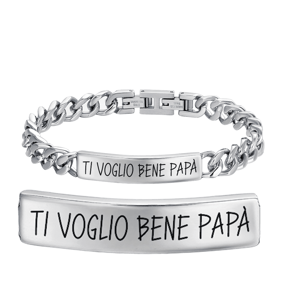 STEEL MEN'S BRACELET I LOVE YOU DAD