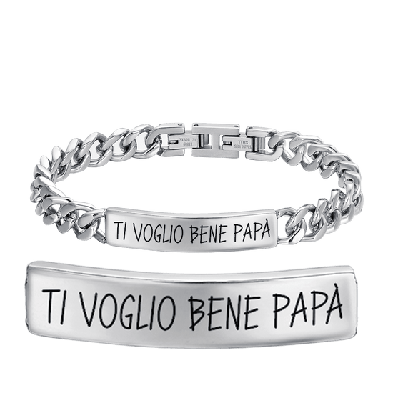 STEEL MEN'S BRACELET I LOVE YOU DAD