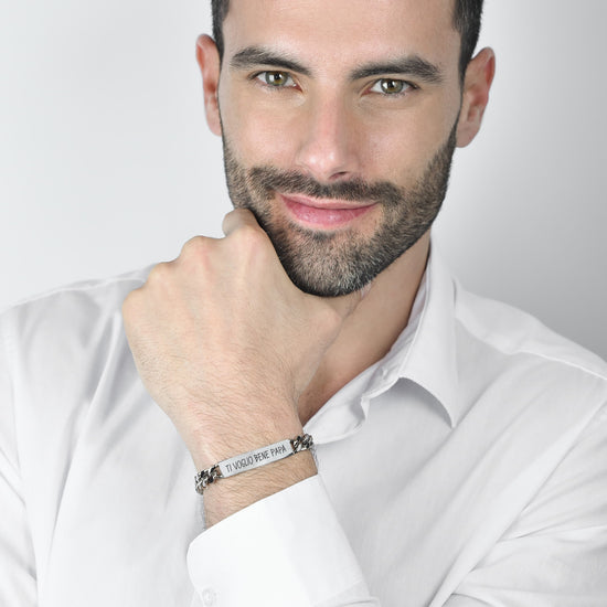 STEEL MEN'S BRACELET I LOVE YOU DAD