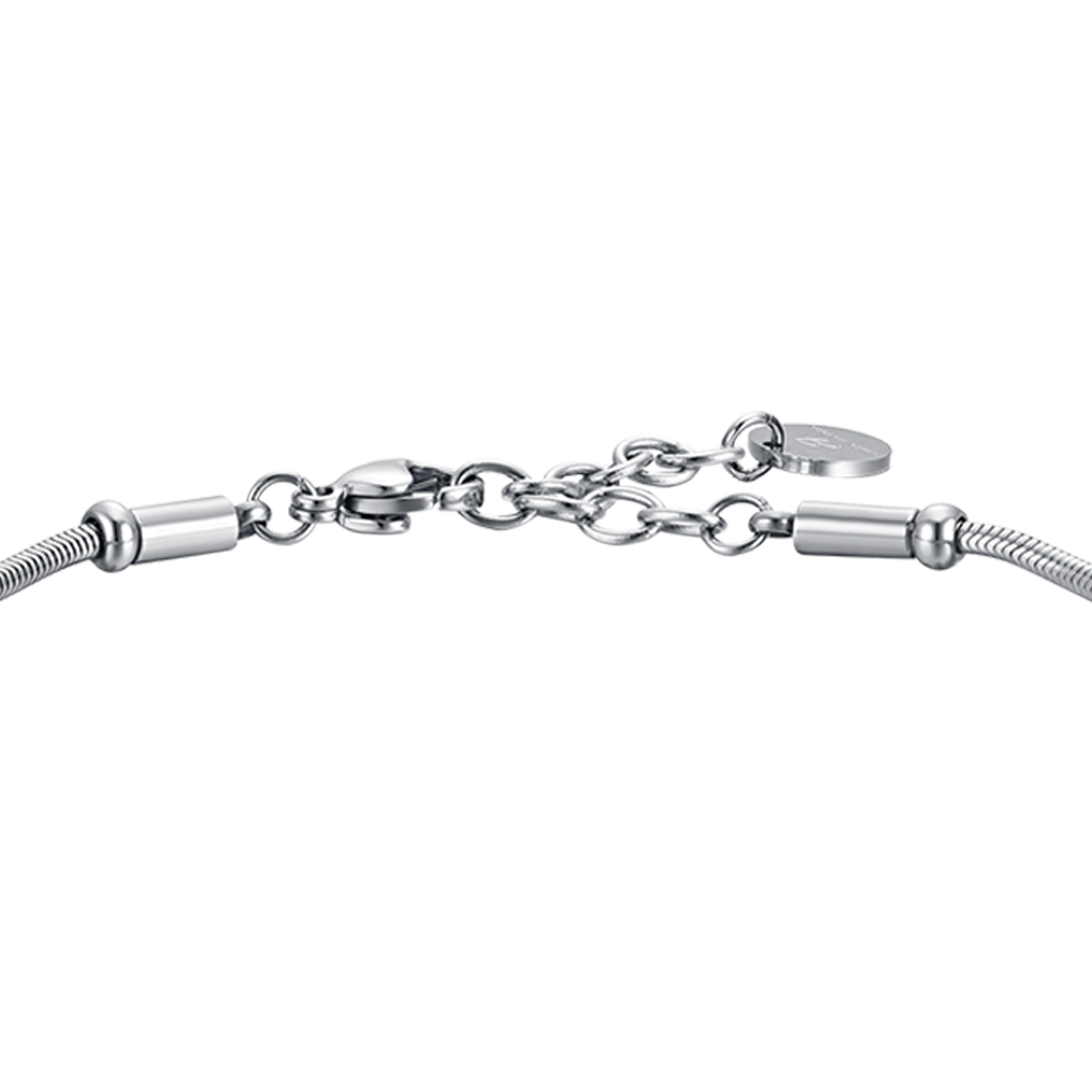 STEEL MEN'S BRACELET WITH BLUE STONE