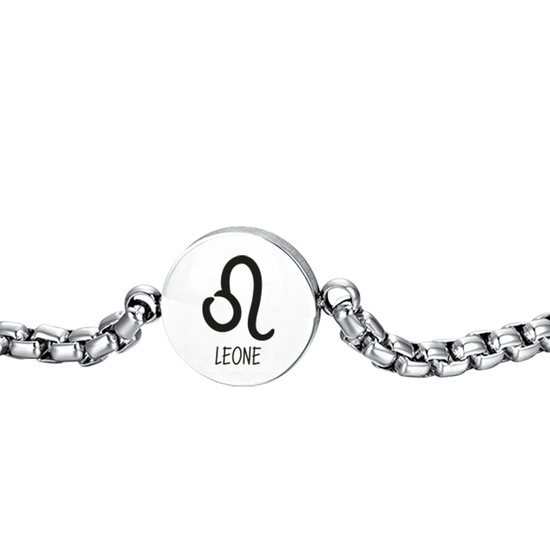 STEEL MEN'S ZODIAC SIGN LEO PLATE BRACELET