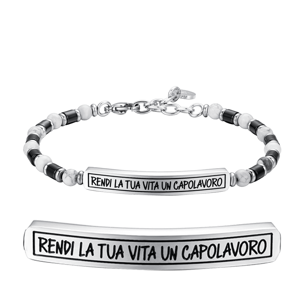 STEEL MEN'S BRACELET MAKE YOUR LIFE A MASTERPIECE