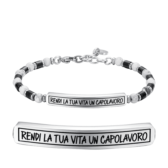 STEEL MEN'S BRACELET MAKE YOUR LIFE A MASTERPIECE