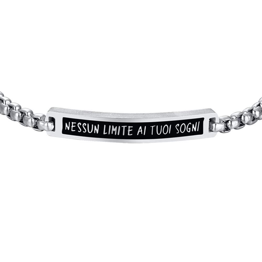 STEEL PLATE MEN'S BRACELET NO LIMIT TO YOUR DREAMS