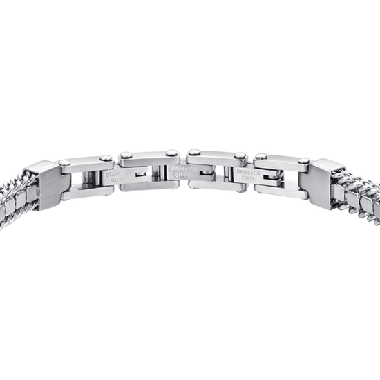 MEN'S STEEL TENNIS BRACELET WITH BLACK CRYSTALS