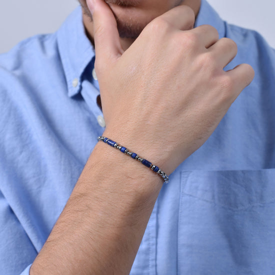 BRACCIALE UOMO IN ACCIAIO LAPIS BLU Luca Barra