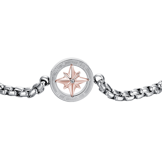 STEEL MEN'S WIND ROSE IP ROSE BRACELET
