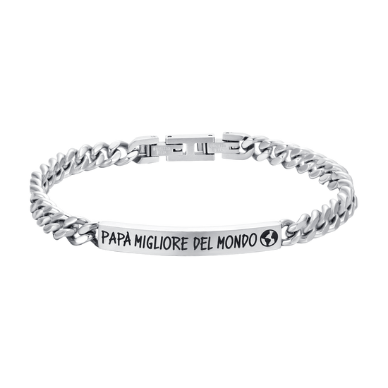 STEEL MEN'S BRACELET BEST DAD IN THE WORLD