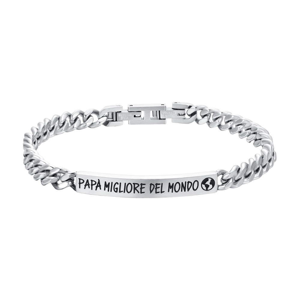 STEEL MEN'S BRACELET BEST DAD IN THE WORLD
