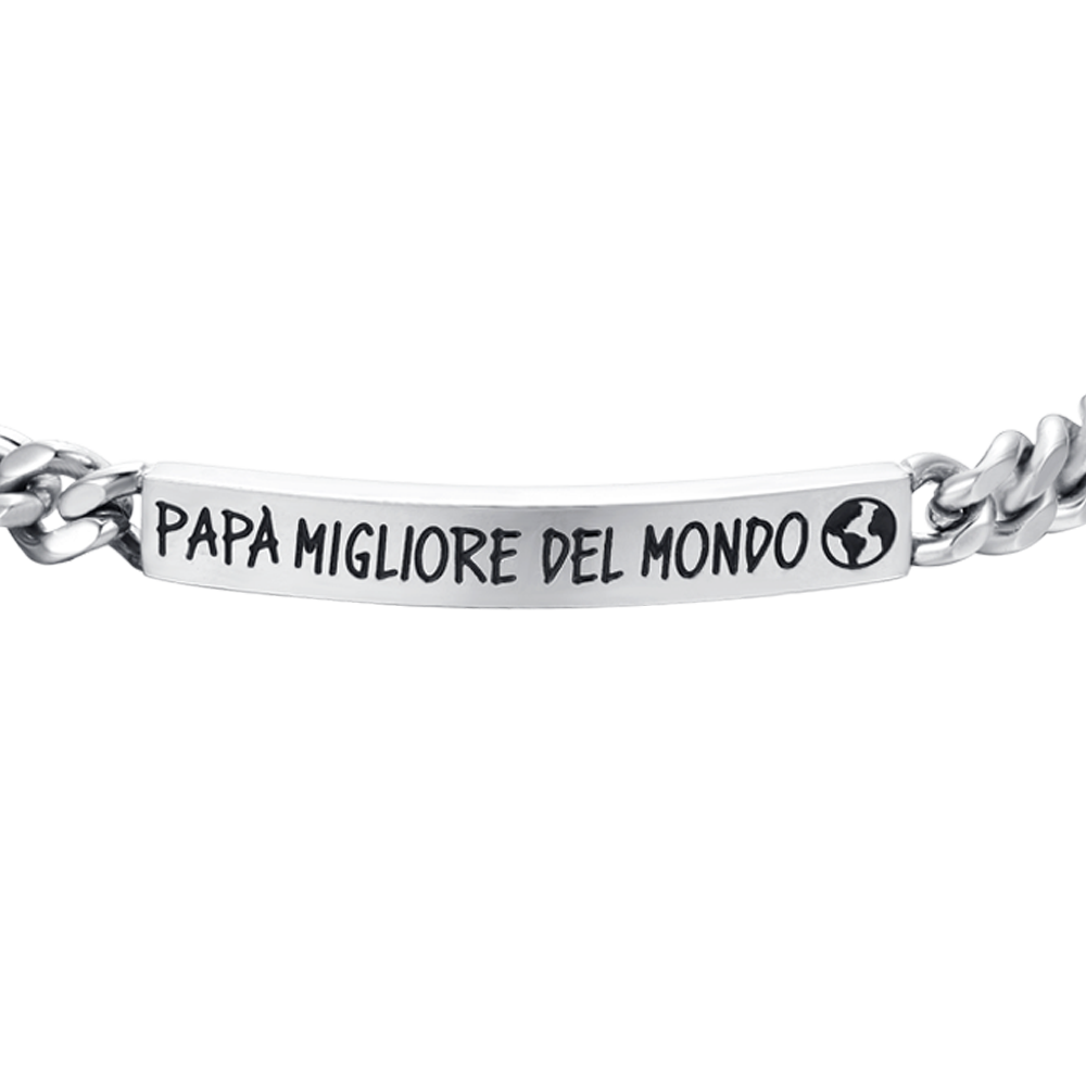 STEEL MEN'S BRACELET BEST DAD IN THE WORLD
