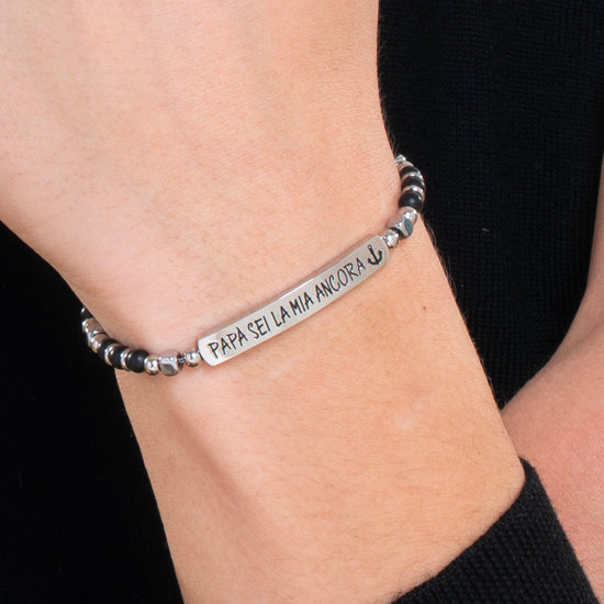 STEEL MEN'S BRACELET DADDY YOU ARE MY ANCHOR