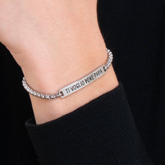 STEEL MEN'S BRACELET I LOVE YOU DAD