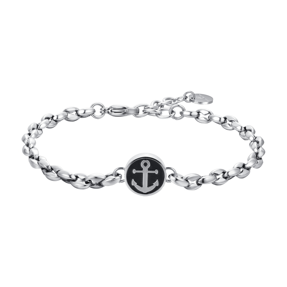 MAN'S BRACELET IN STEEL WITH ANCHOR Luca Barra