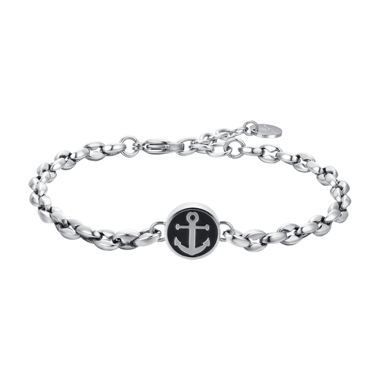 MAN'S BRACELET IN STEEL WITH ANCHOR Luca Barra