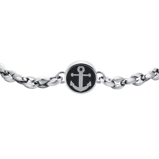 MAN'S BRACELET IN STEEL WITH ANCHOR Luca Barra