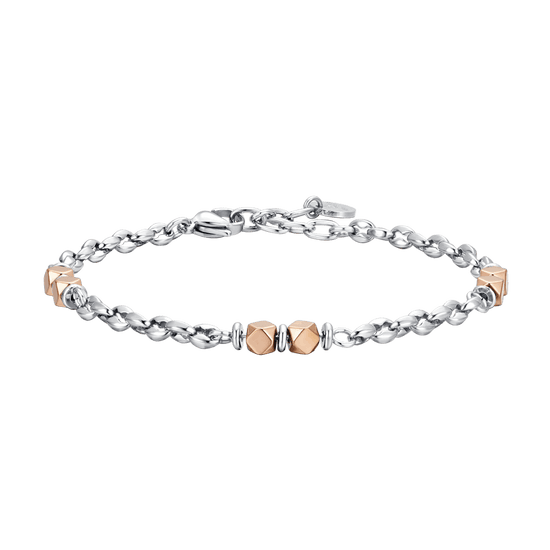 BRACCIALE UOMO IN ACCIAIO EMATITE IP ROSE