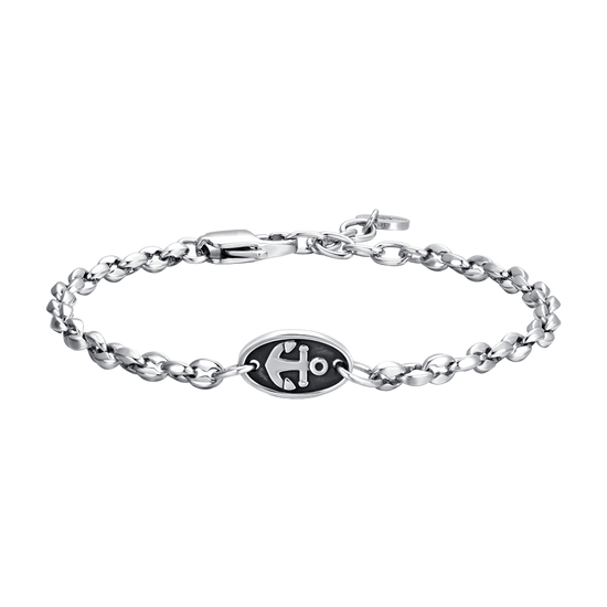 MAN'S BRACELET IN STEEL WITH ANCHOR Luca Barra