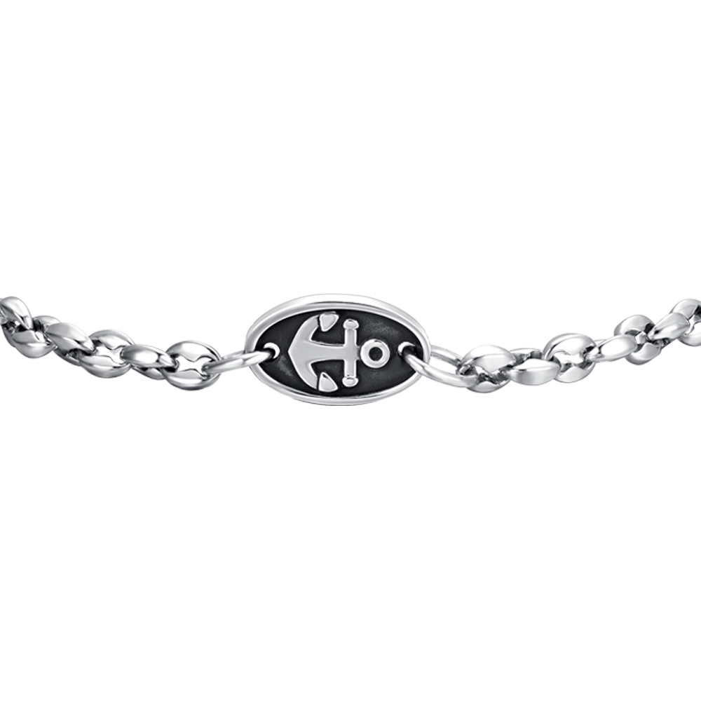 MAN'S BRACELET IN STEEL WITH ANCHOR Luca Barra