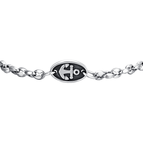 MAN'S BRACELET IN STEEL WITH ANCHOR Luca Barra