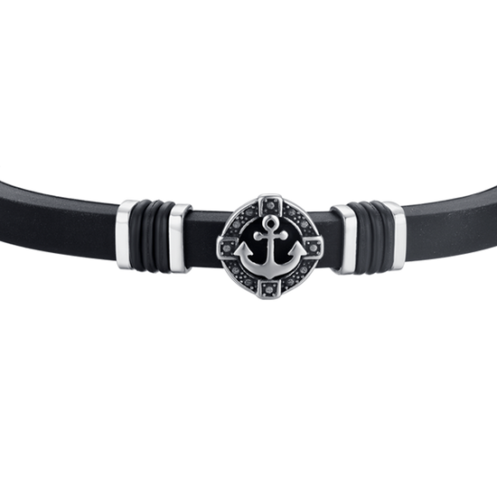 MEN'S SILICONE BRACELET WITH ANCHOR