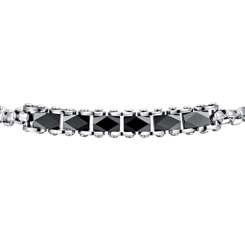 STEEL MEN'S BRACELET CENTRAL ELEMENTS