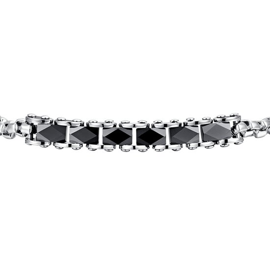 STEEL MEN'S BRACELET CENTRAL ELEMENTS