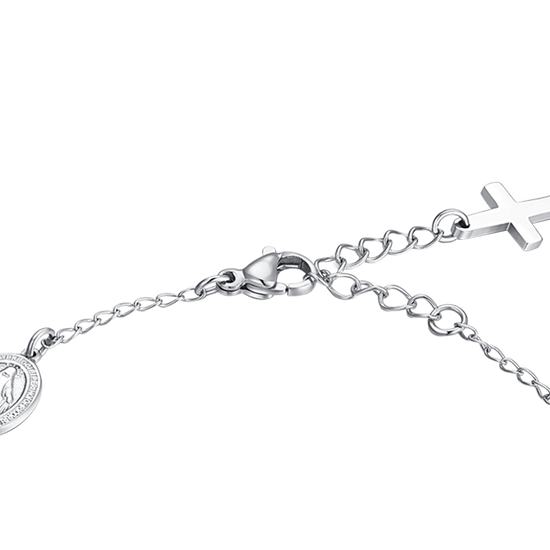 BRACCIALE UOMO ROSARIO IN ACCIAIO