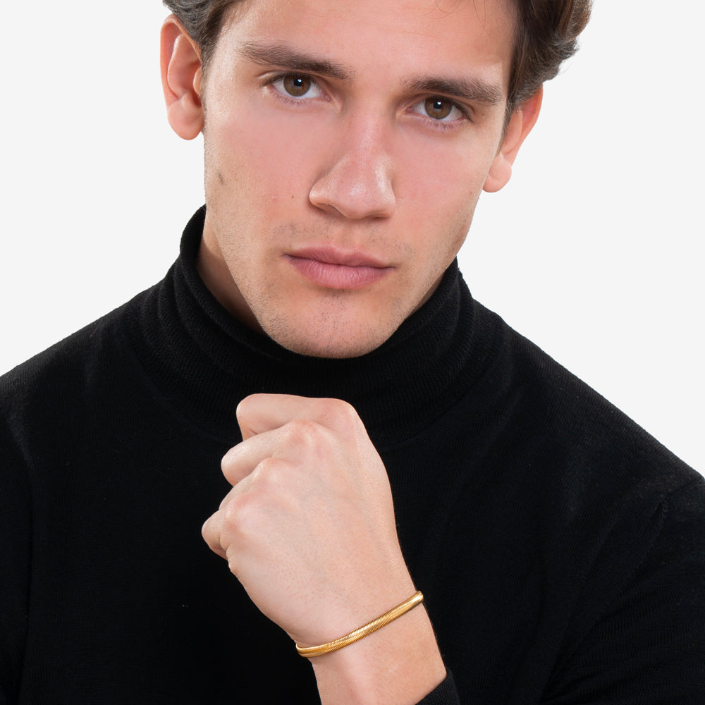IP GOLD STEEL MEN'S BRACELET