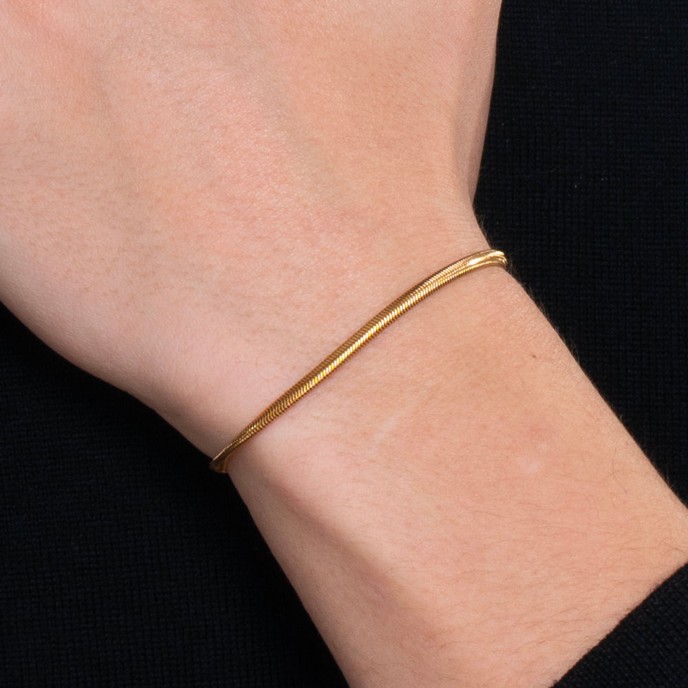BRACCIALE UOMO IN ACCIAIO  IP GOLD
