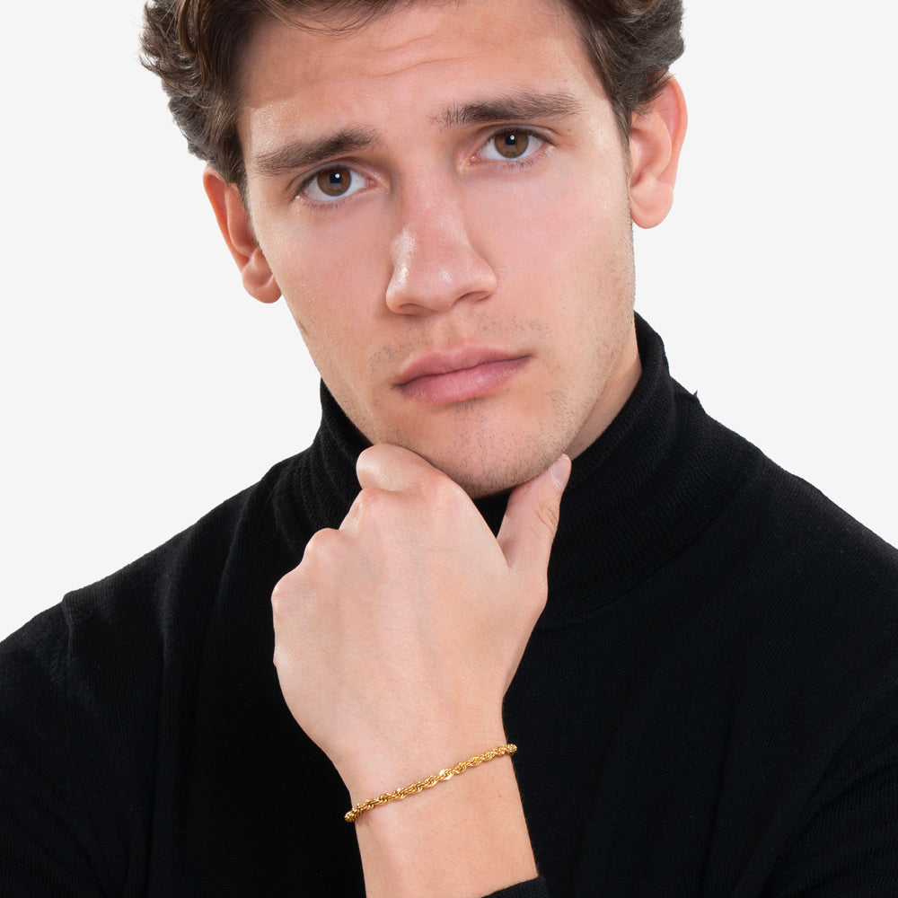 IP GOLD STEEL MEN'S BRACELET