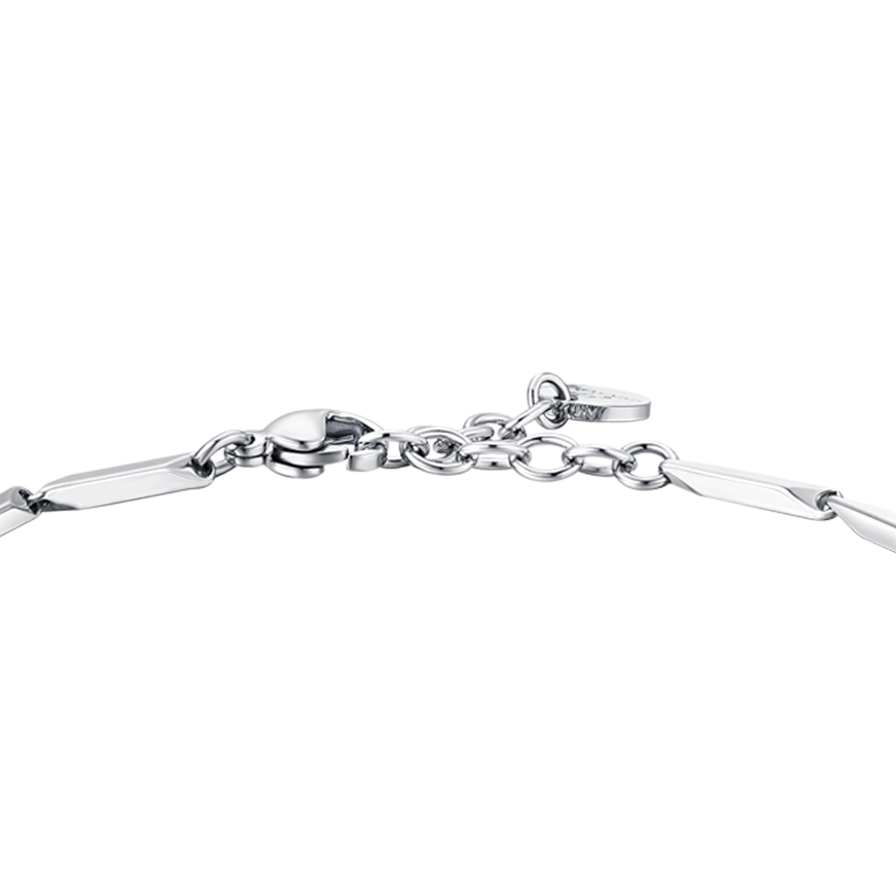 BRACCIALE UOMO IN ACCIAIO CON PIETRE AGATA