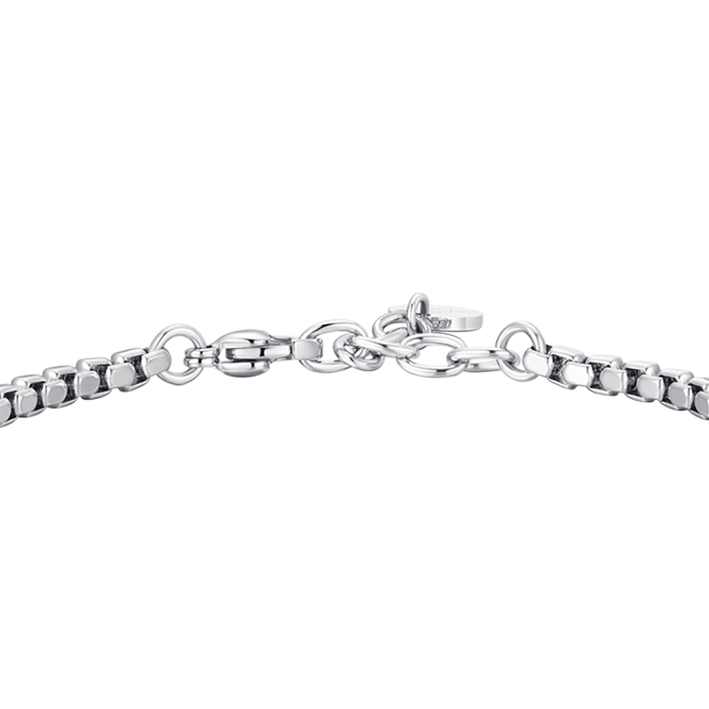 BRACCIALE UOMO IN ACCIAIO CON ROSA DEI VENTI ED ELEMENTI IN ACCIAIO IP NERO