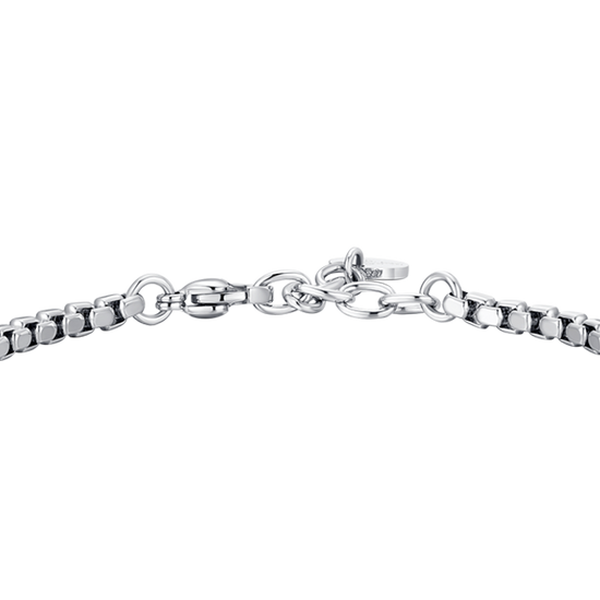 BRACCIALE UOMO IN ACCIAIO CON ROSA DEI VENTI ED ELEMENTI IN ACCIAIO IP BLU