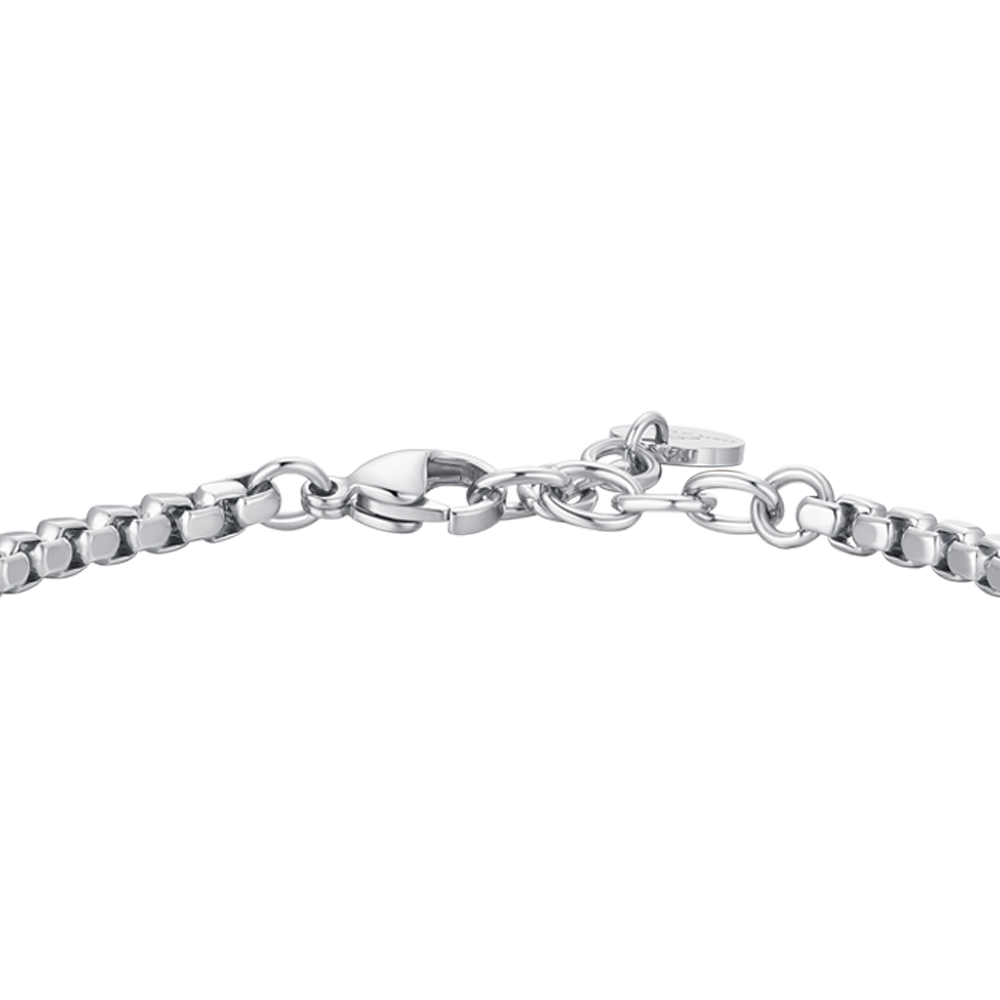 BRACCIALE UOMO IN ACCIAIO CON ANCORA ED ELEMENTI IN ACCIAIO IP ROSE