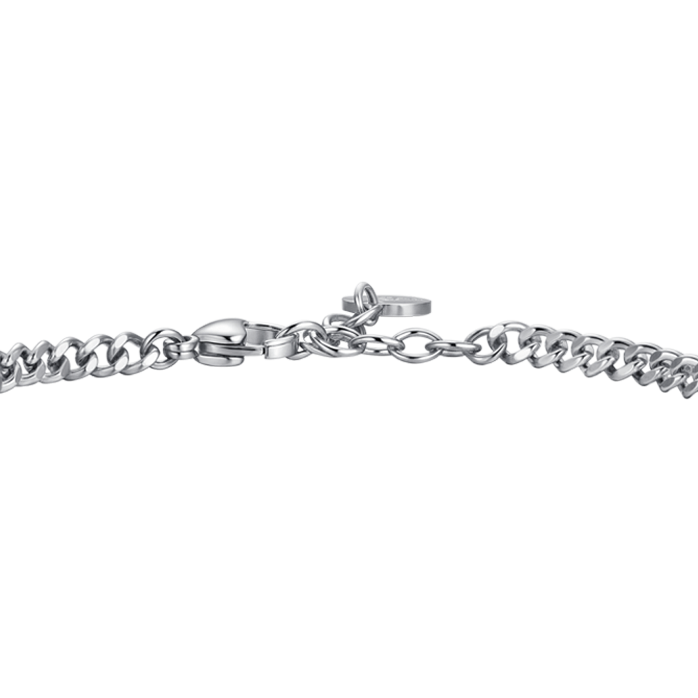 BRACCIALE UOMO IN ACCIAIO CON PIUMA