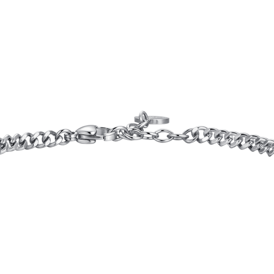 BRACCIALE UOMO IN ACCIAIO CON PIUMA
