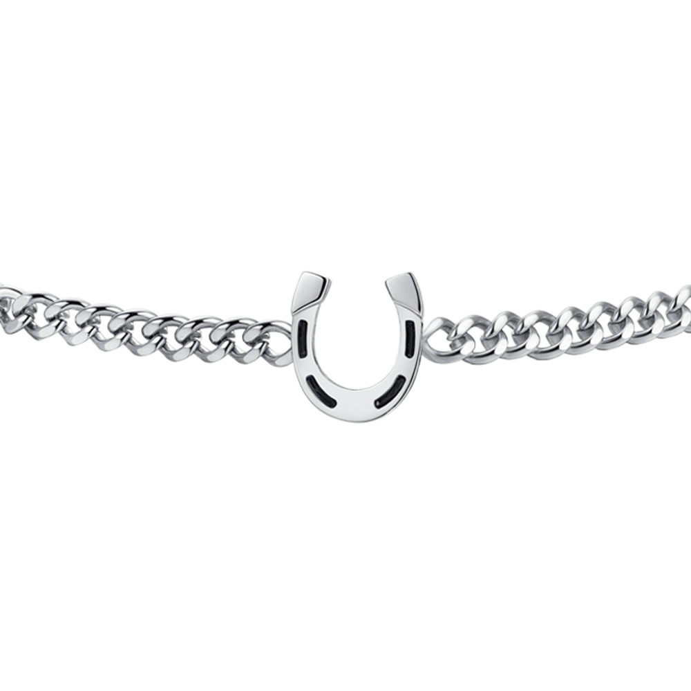 BRACCIALE UOMO IN ACCIAIO CON FERRO DI CAVALLO