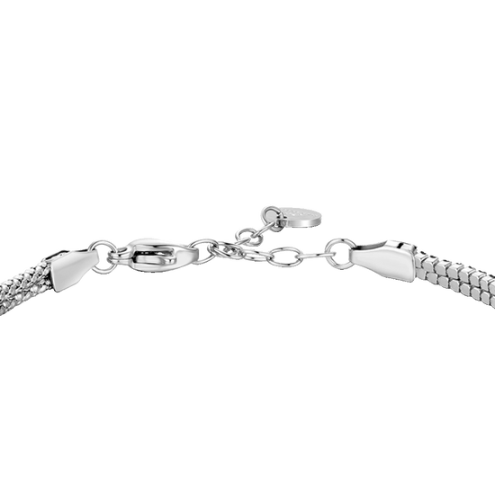 BRACCIALE UOMO IN ACCIAIO CON NODO E ZIRCONI NERI