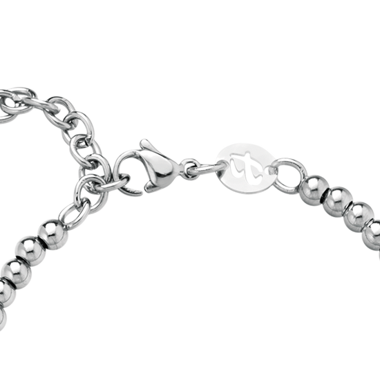 BRACCIALE DONNA IN ACCIAIO PALLINATO CON LETTERA P