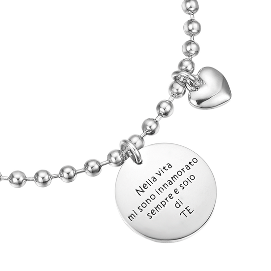 ACC BRACELET. WITH PENDANT IN LIFE I ONLY EVER FELL IN LOVE WITH YOU