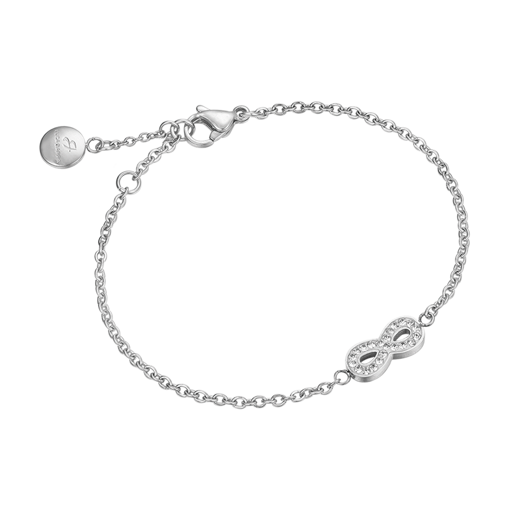 WOMAN'S BRACELET IN STEEL WITH INFINITE AND CRYSTALS Luca Barra
