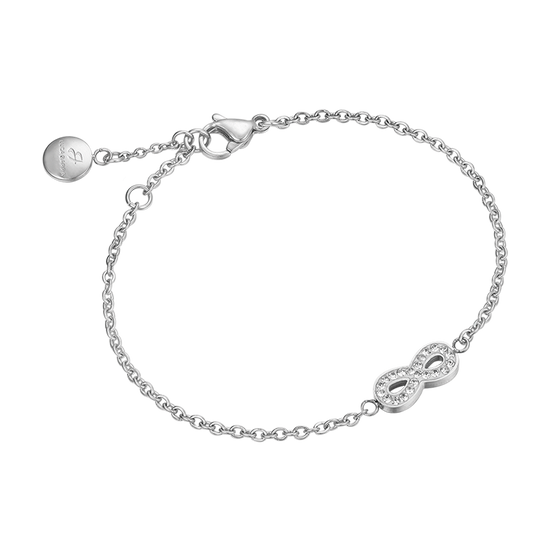 WOMAN'S BRACELET IN STEEL WITH INFINITE AND CRYSTALS Luca Barra