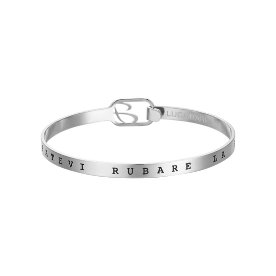 RIGID STEEL BRACELET "DON'T LET HOPE BE STEALED" Luca Barra