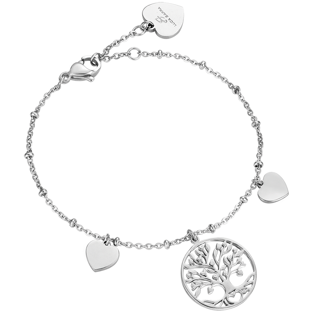 BRACCIALE DONNA IN ACCIAIO CON ALBERO DELLA VITA Luca Barra