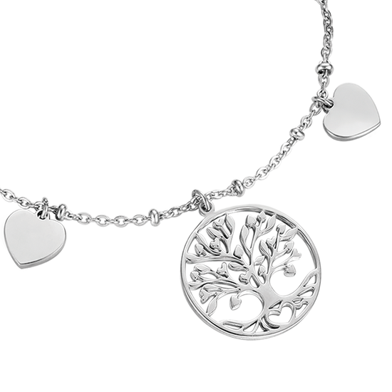 WOMAN STEEL BRACELET WITH TREE OF LIFE