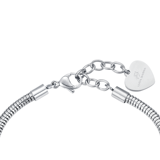 INFINITE STEEL WOMAN'S BRACELET WITH WHITE CRYSTALS Luca Barra