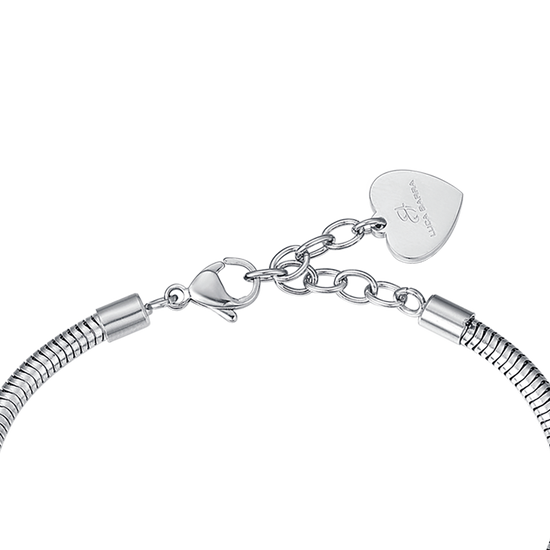 WOMEN STEEL BRACELET WITH TREE OF LIFE IP ROSES AND WHITE CRYSTALS AND S