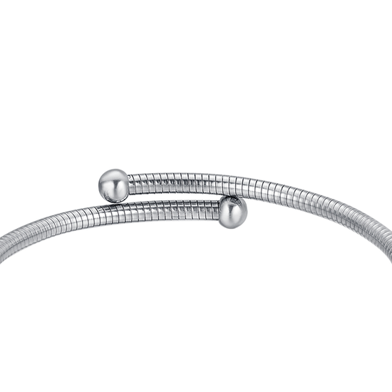 STEEL BRACELET WITH HOUSE WITH WHITE CRYSTALS AND STEEL HEARTS