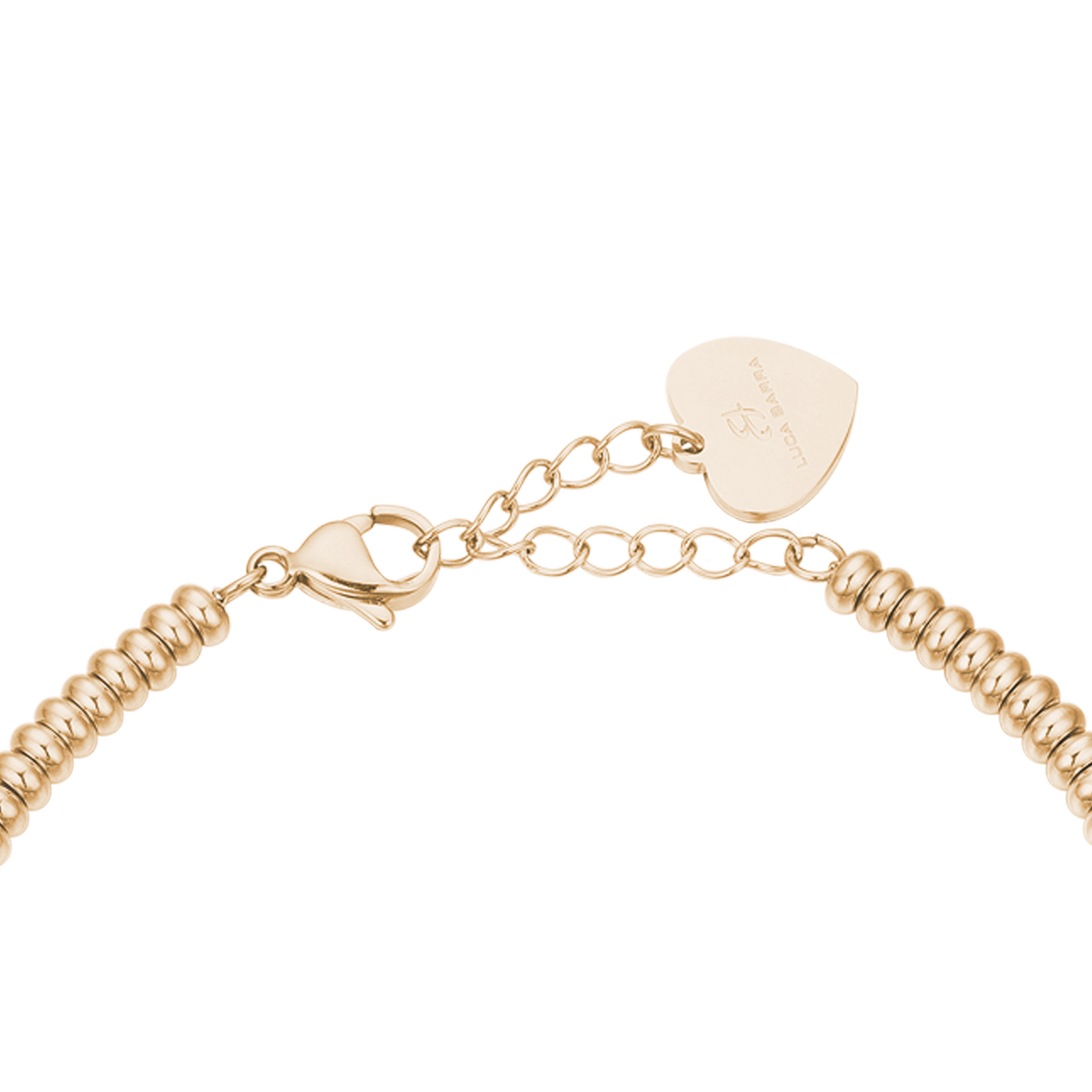 IP GOLD STEEL BRACELET WITH BUTTERFLY WITH WHITE CRYSTALS Luca Barra